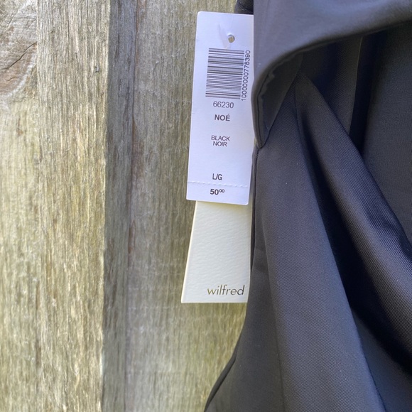 ARITZIA WILFRED NWTs noe bodysuit black size large tie-front cut out design - Picture 6 of 11